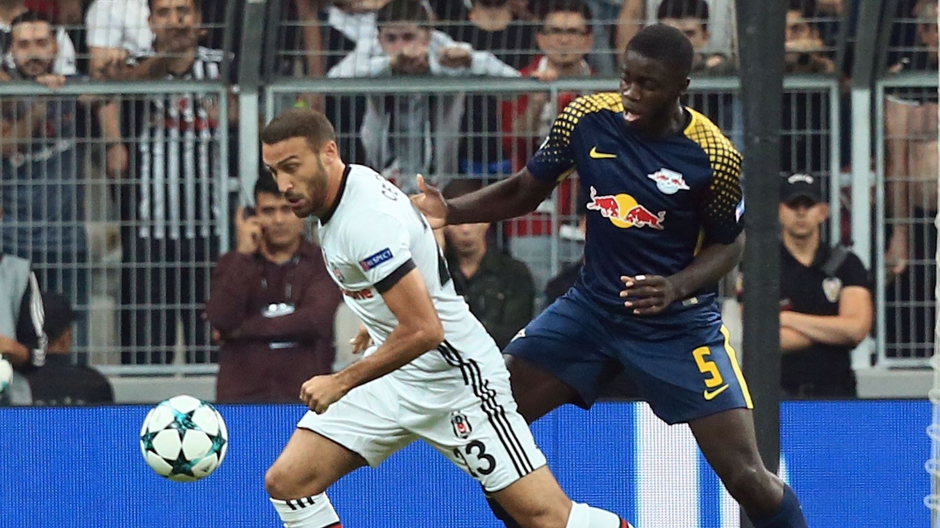 Cenk Tosun Upamecano Besiktas RB Leipzig 9262017 UCL