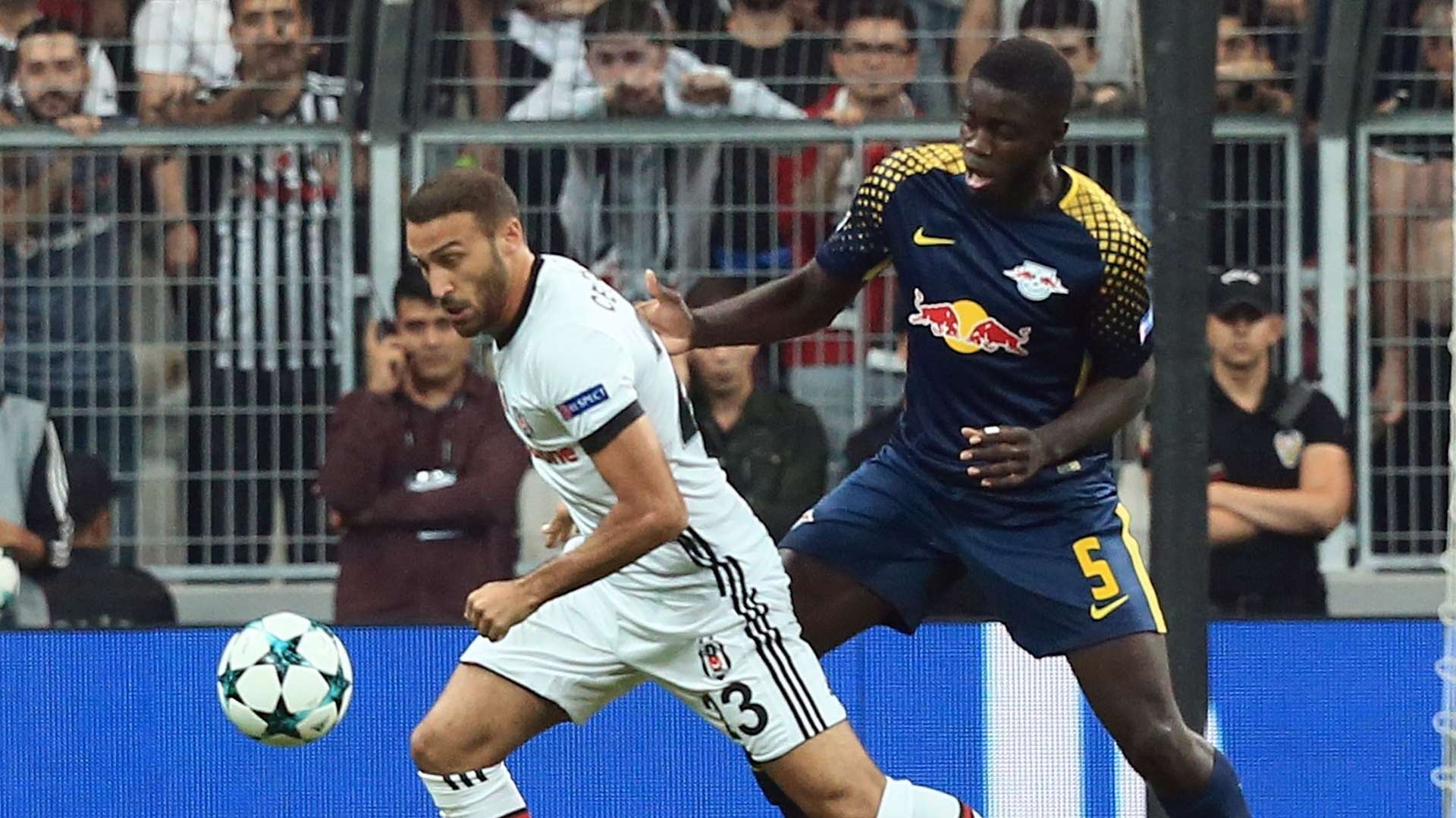 Cenk Tosun Upamecano Besiktas RB Leipzig 9262017 UCL