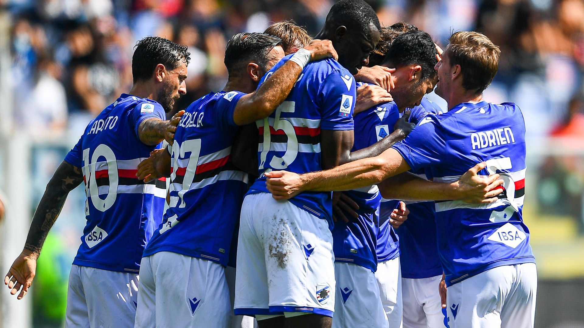 Sampdoria celebrating 2021 2022