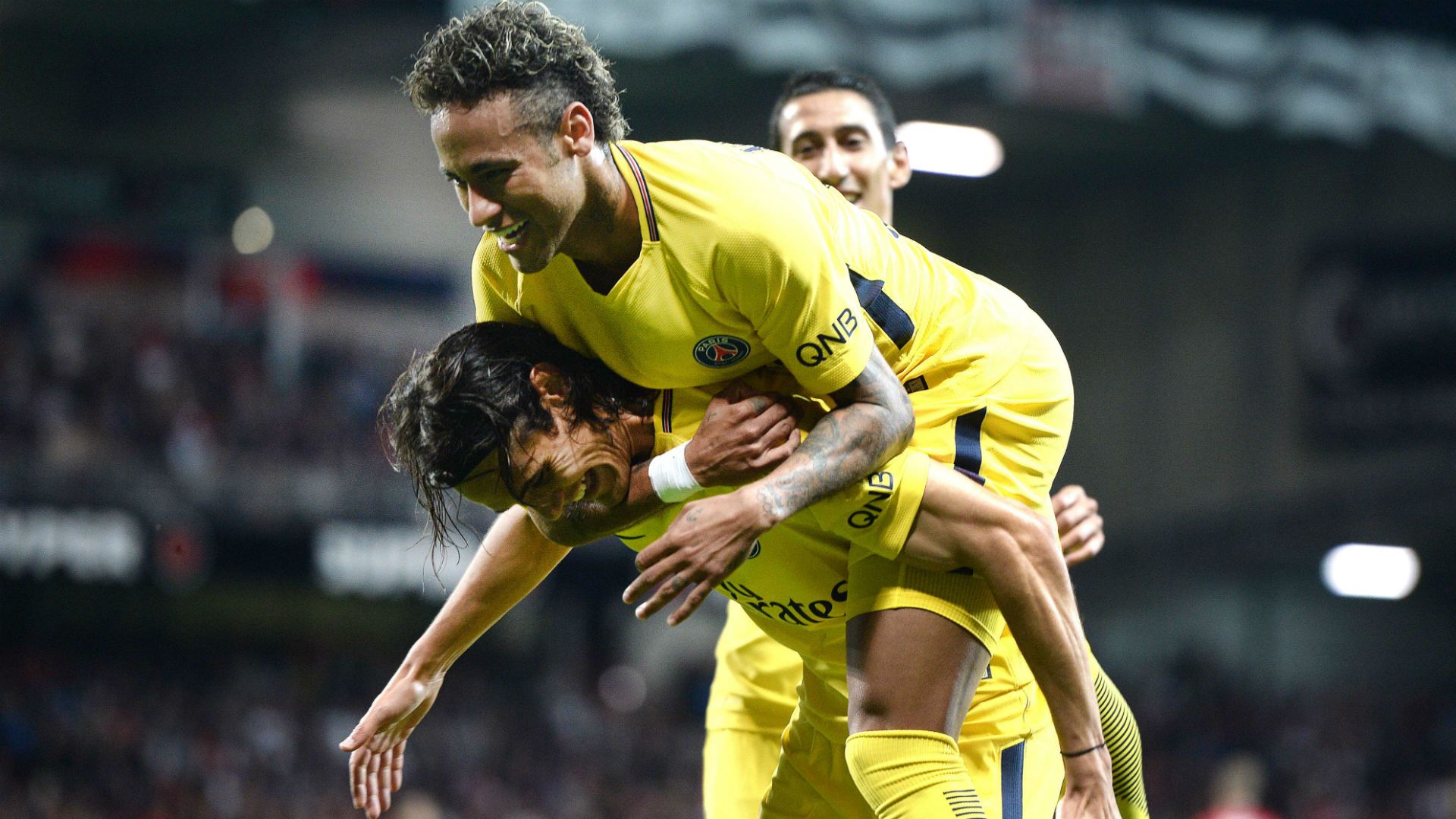 Neymar Edinson Cavani Guingamp PSG Ligue 1 13082017
