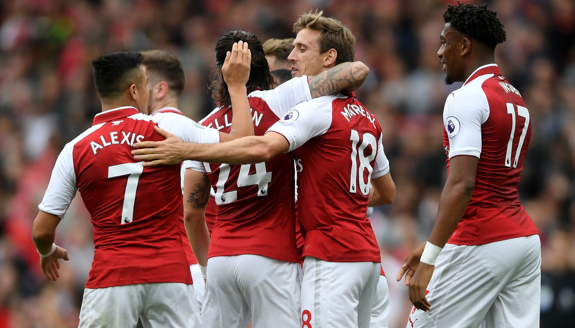 011017 Nacho Monreal Goal Alexis Sánchez Hector Bellerin Alex Iwobi Arsenal Brighton