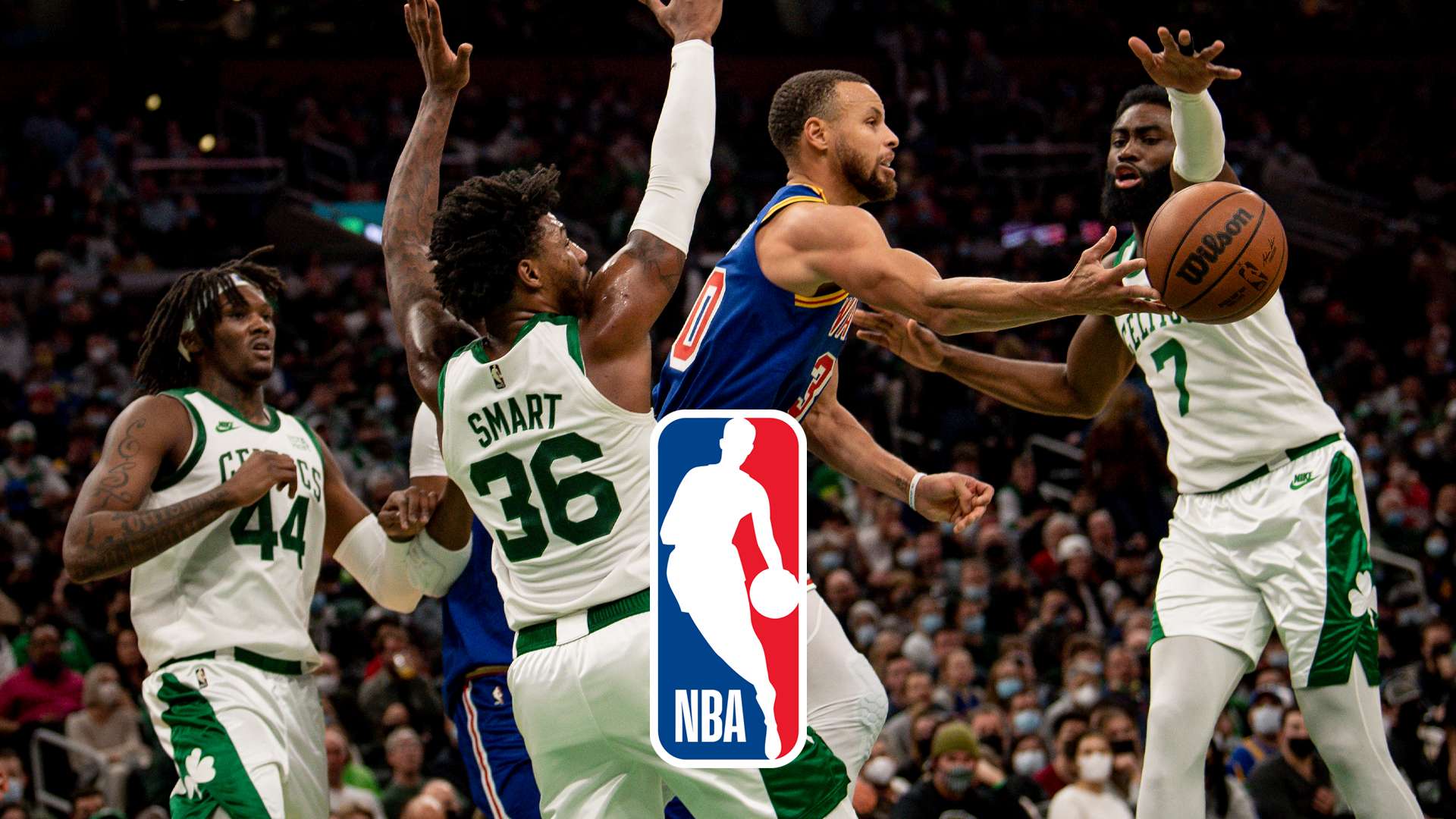 Steph Curry layup against Marcus Smart Jaylen Brown Boston Celtics Golden State Warriors NBA 2021/2022 Finals