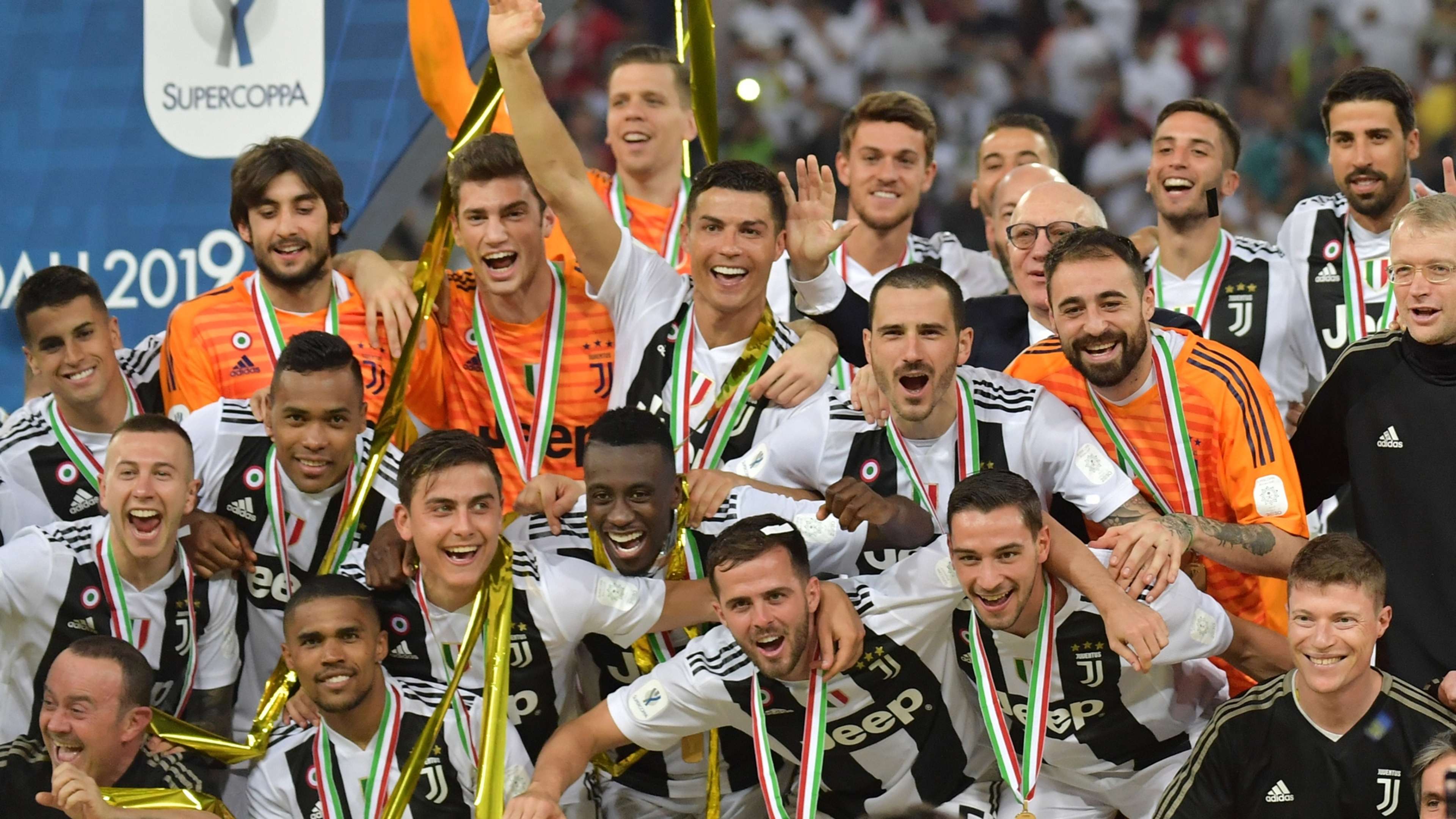 Juventus celebrating Supercoppa