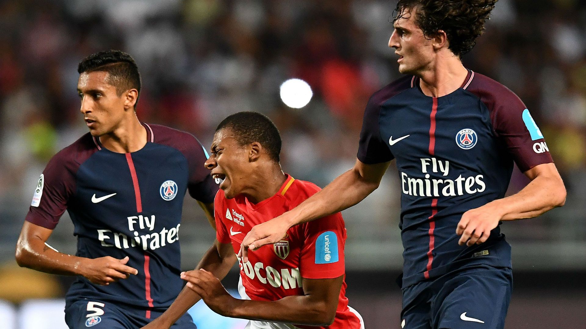 Kylian Mbappé Adrien Rabiot Marquinhos Monaco PSG Trophee des Champions 29072017