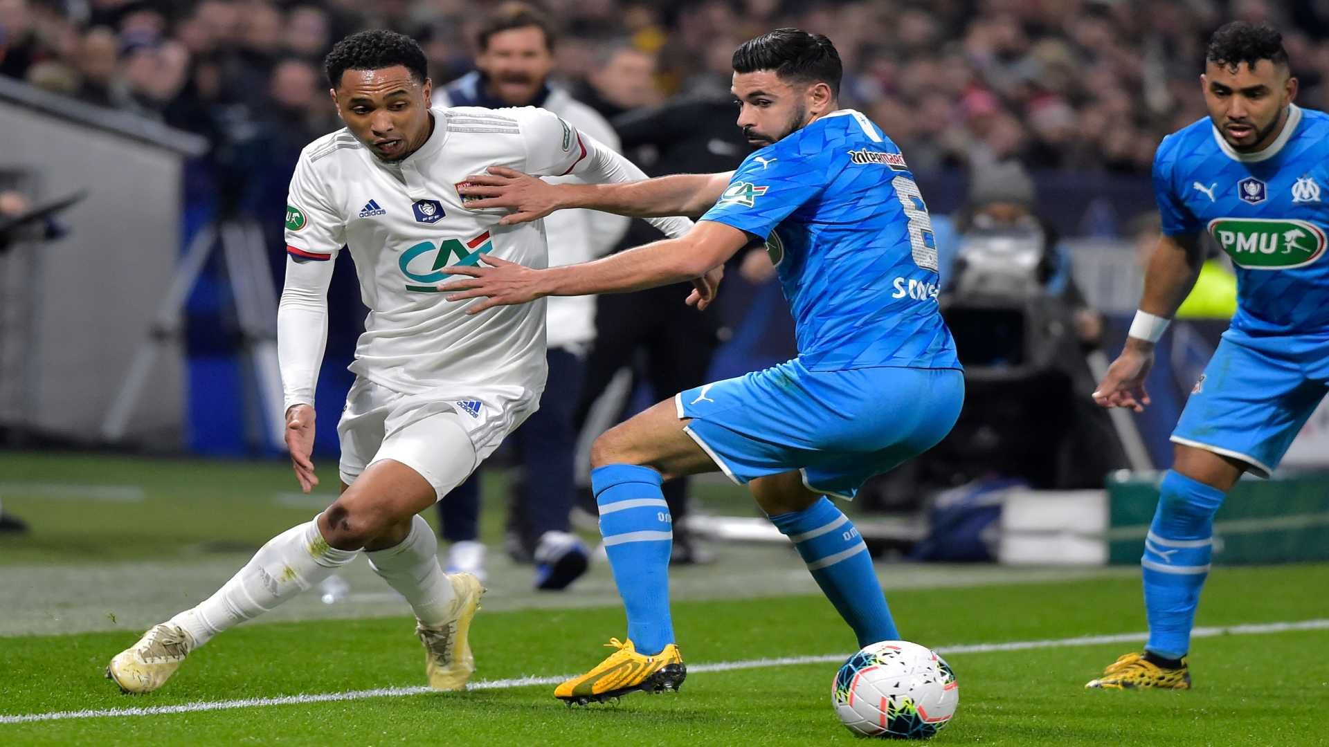 Kenny Tete Morgan Sanson 12022020 Lyon Marseille Coupe de France 12022020