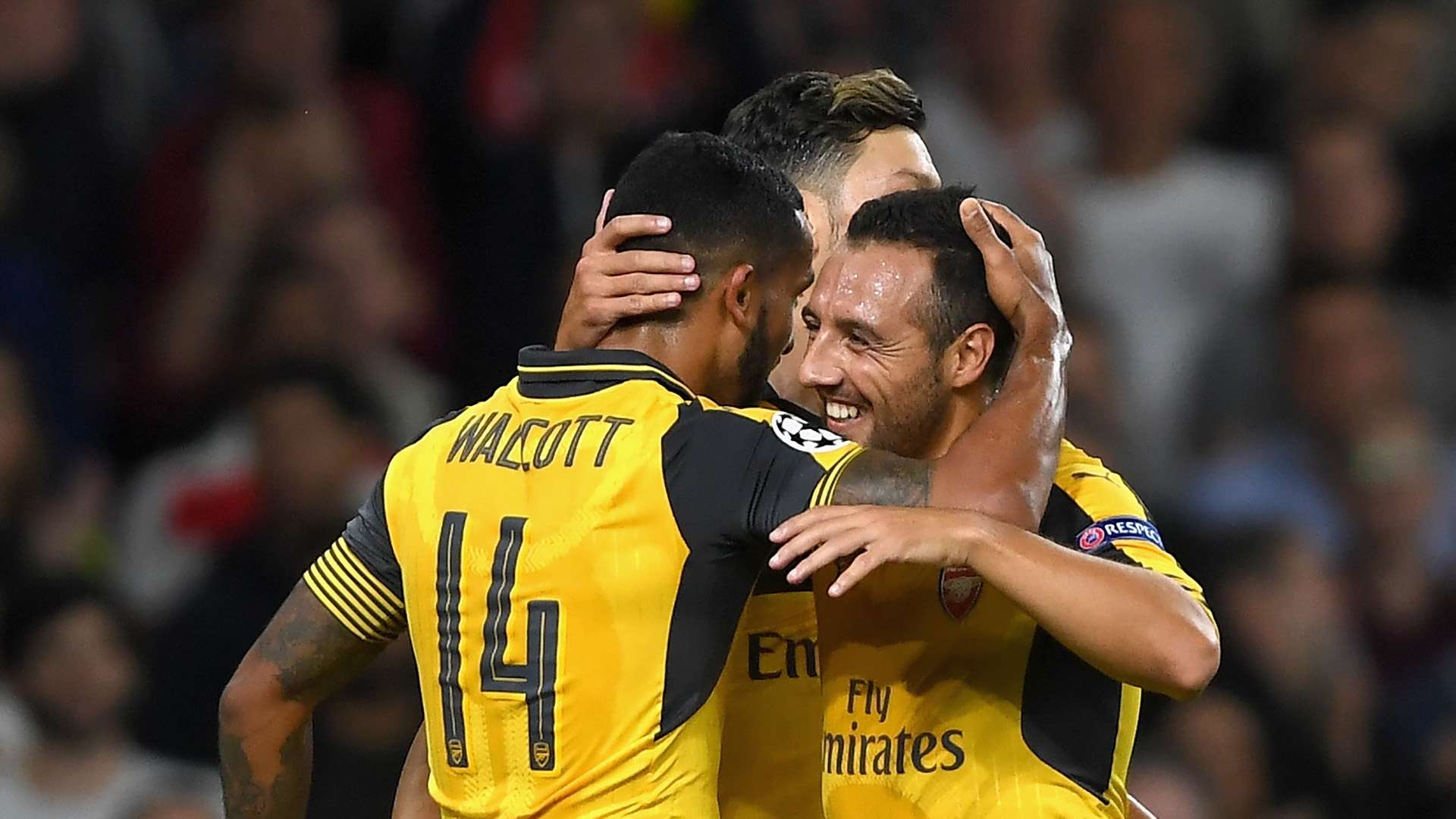 Santi Cazorla Theo Walcott Arsenal