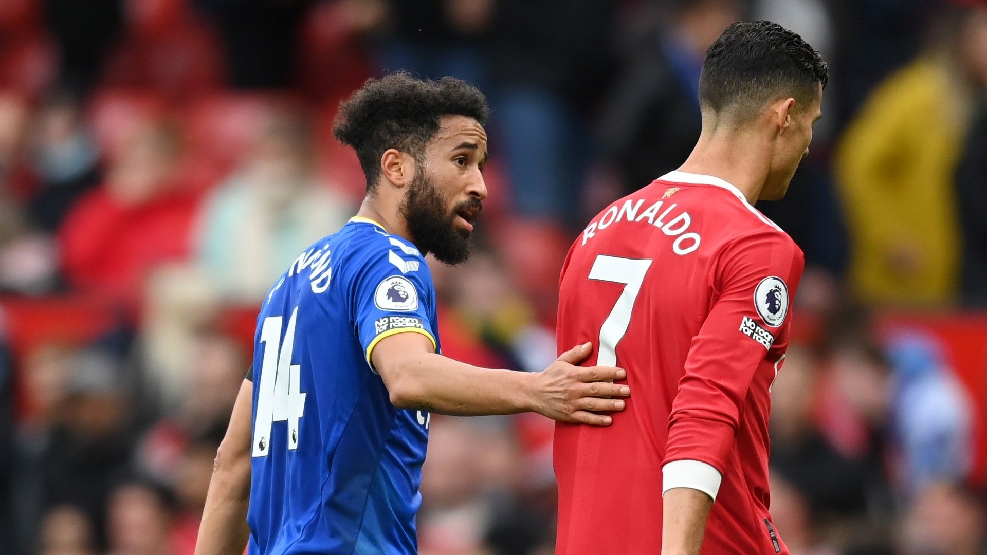 Andros Townsend Cristiano Ronaldo Man Utd vs Everton 2021-22