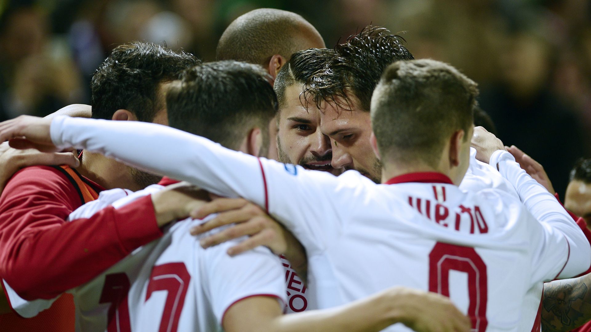 Sevilla celebrates Sevilla Valencia La Liga