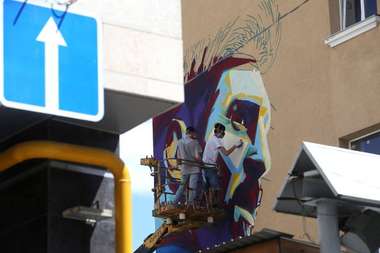 Messi graffiti Kazany