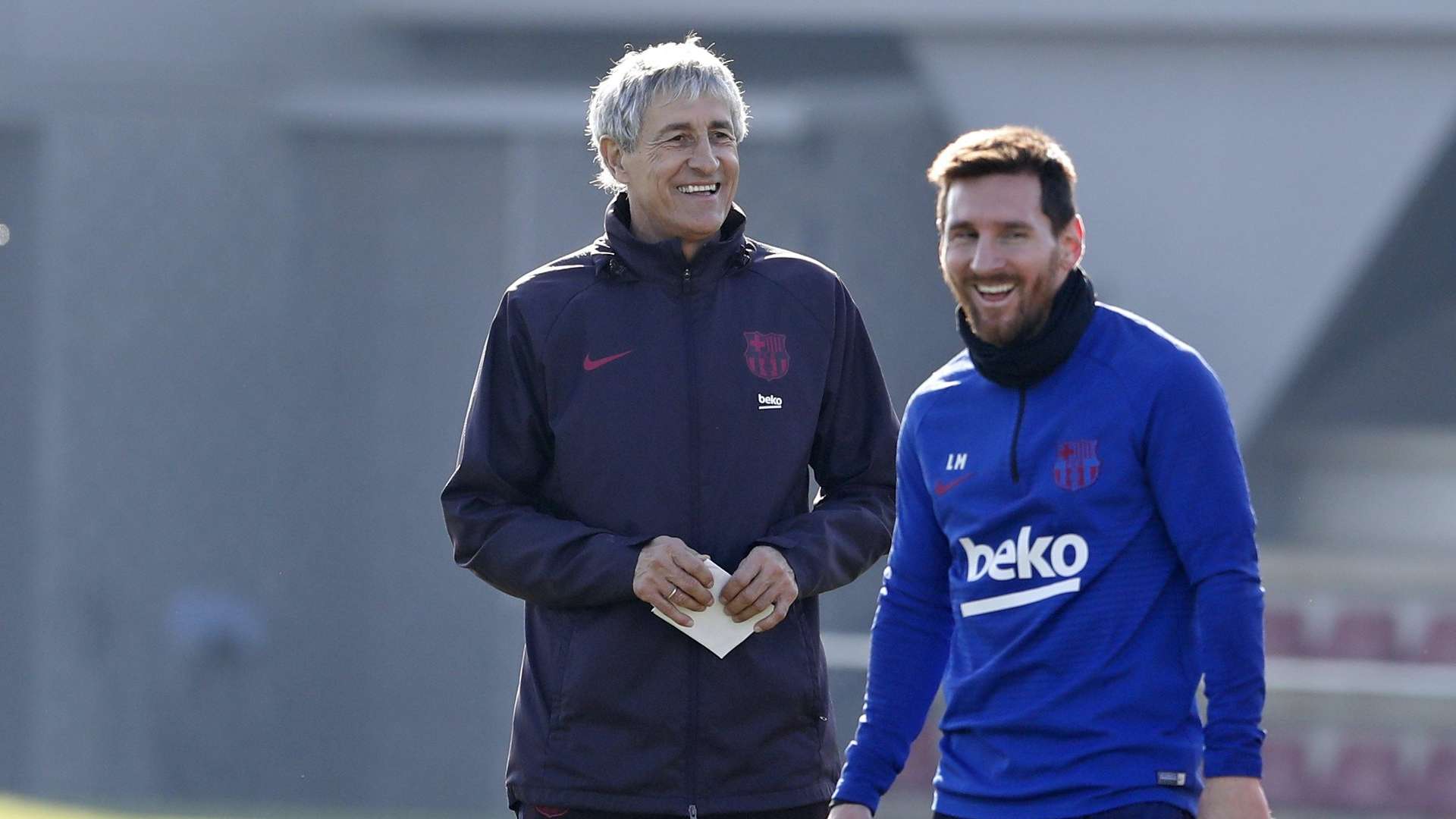 Setién y Messi, Barcelona