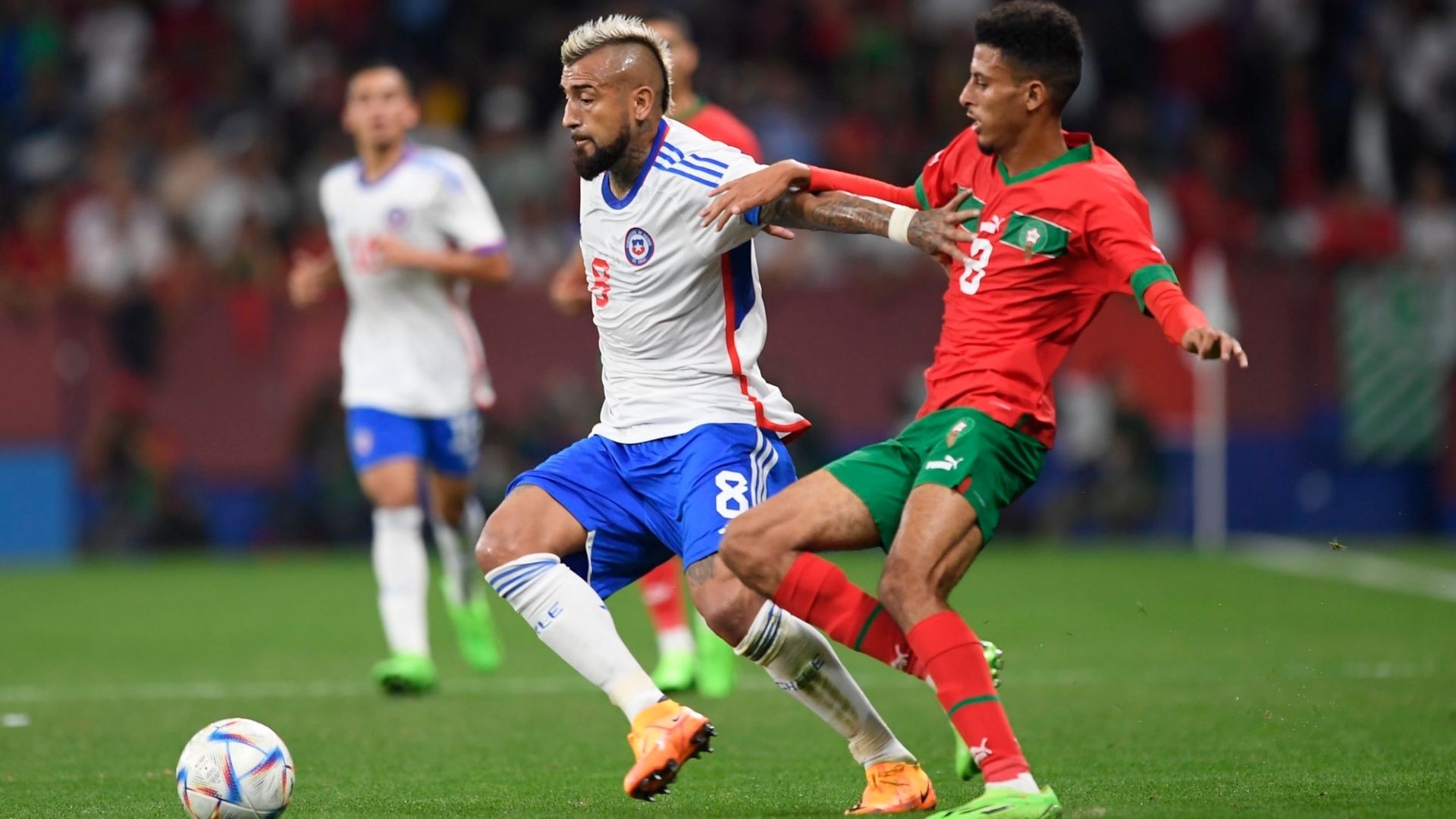 230922 Azzedine Ounahi Arturo Vidal Marruecos Chile