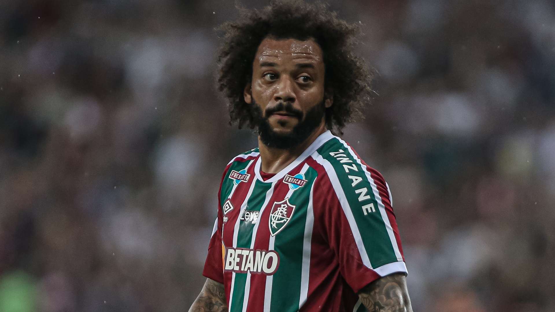Marcelo ficou pouco tempo em campo no Fluminense x The Strongest, pela Libertadores 2013
