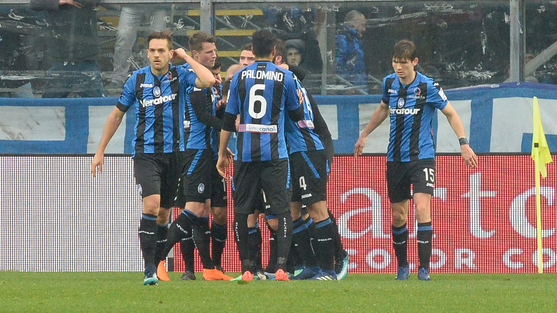 Atalanta celebrating Udinese