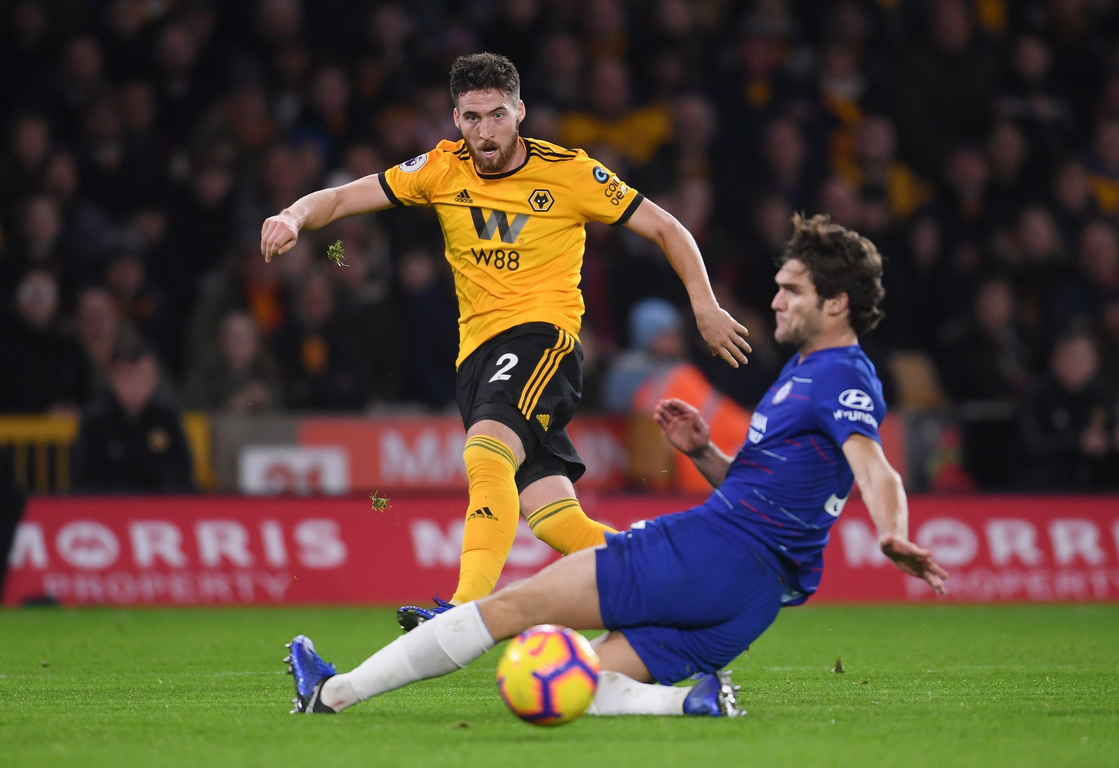 Matt Doherty & Marcos Alonso - Wolverhampton Wanderers v Chelsea