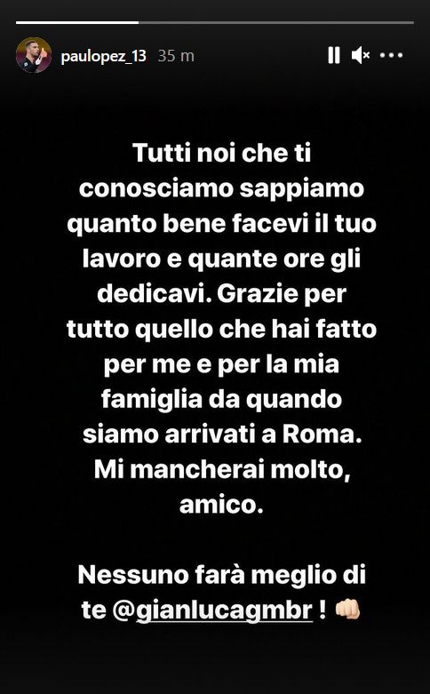 NO HEADER - Storia Pau Lopez Gombar Roma