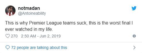 Reactions Tottenham Liverpool Champions League