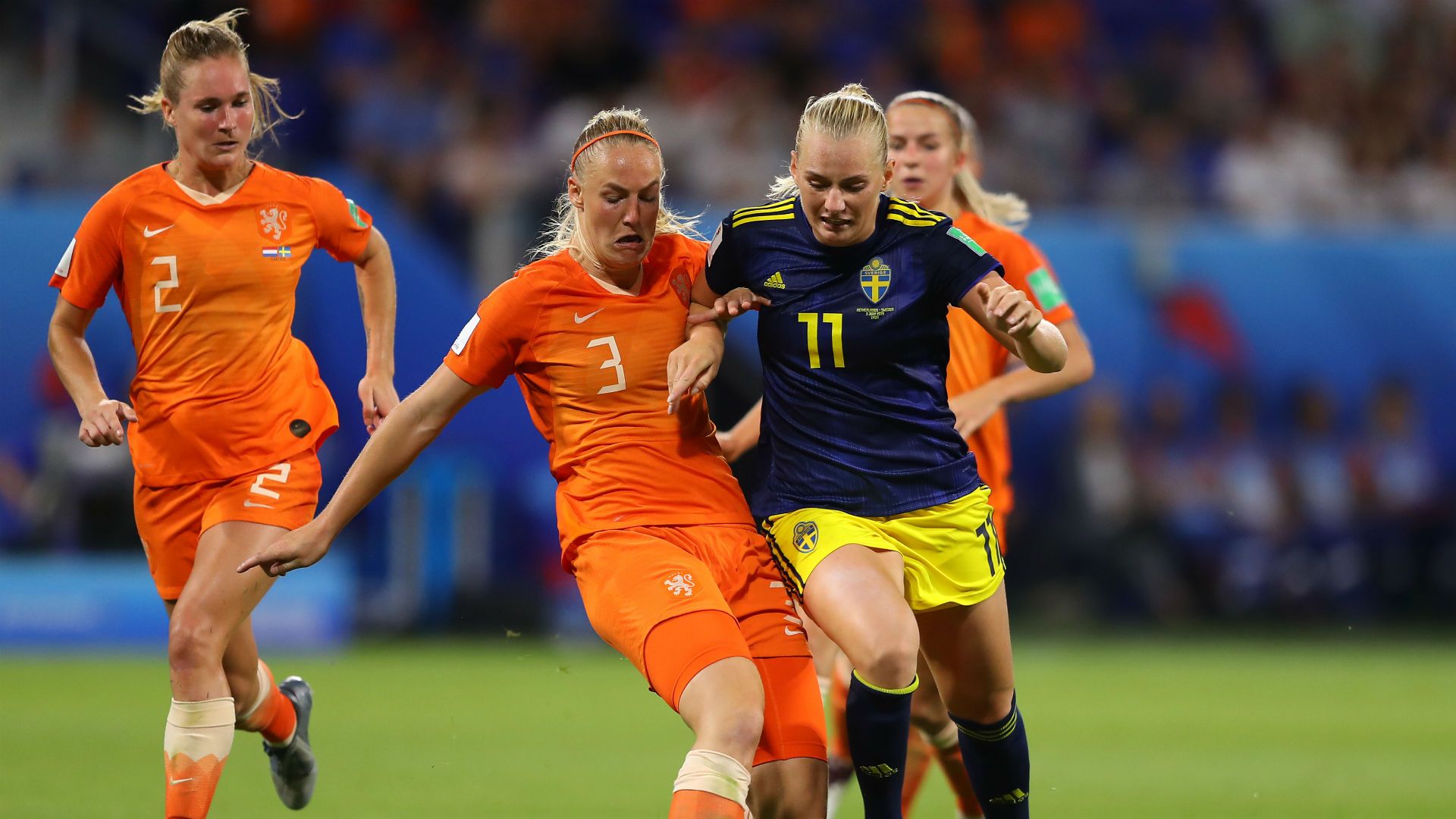 Stina Blackstenius Stefanie Van der Gragt Sweden Netherlands Women's World Cup 2019
