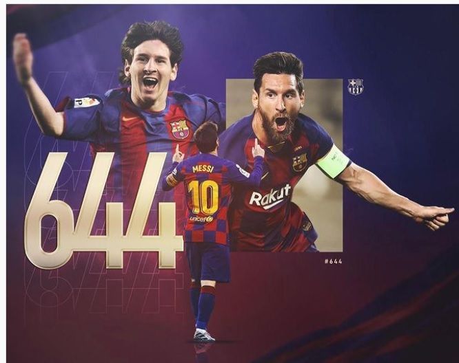 Lionel Messi 644 Goals GFX Instagram