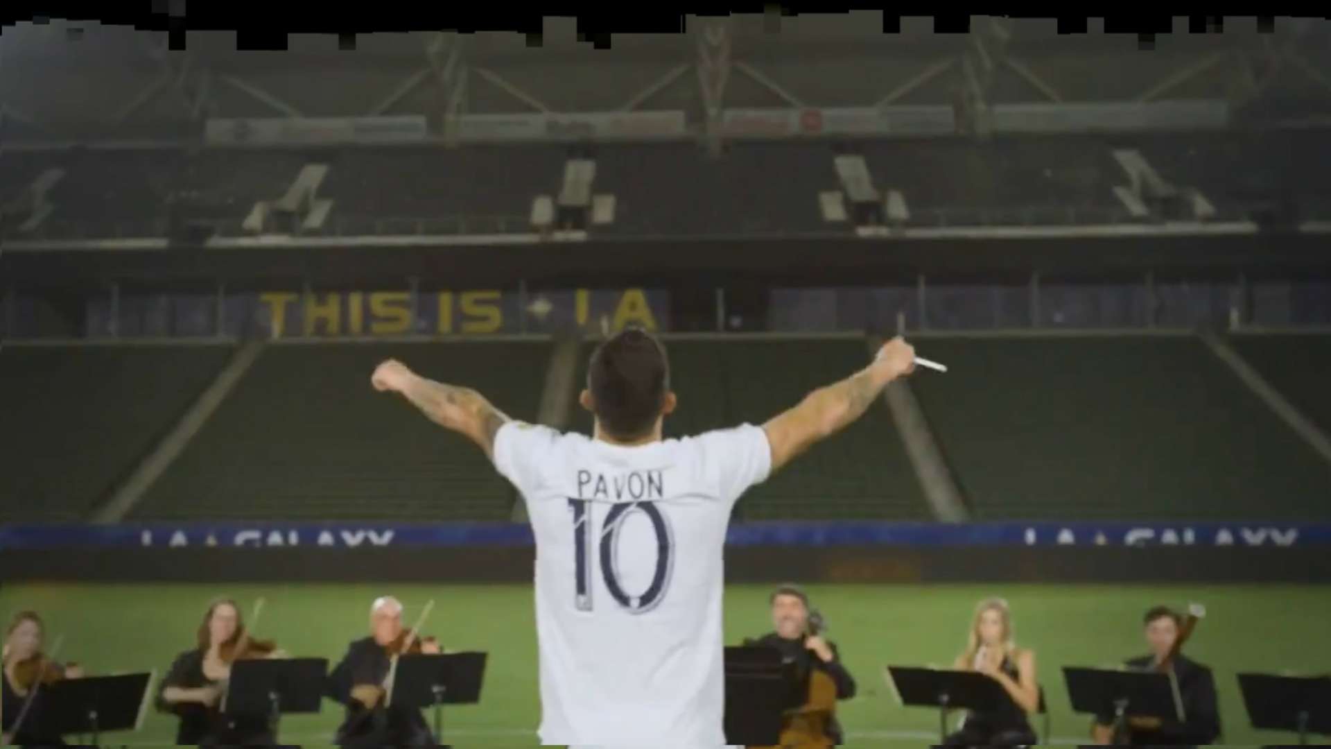 captura Pavon presentacion LA Galaxy