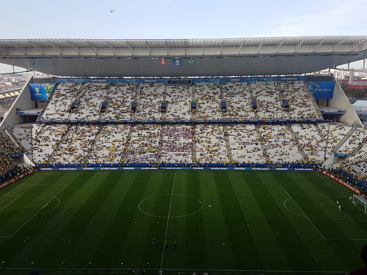 Arena Corinthians antes de Brasil x Peru