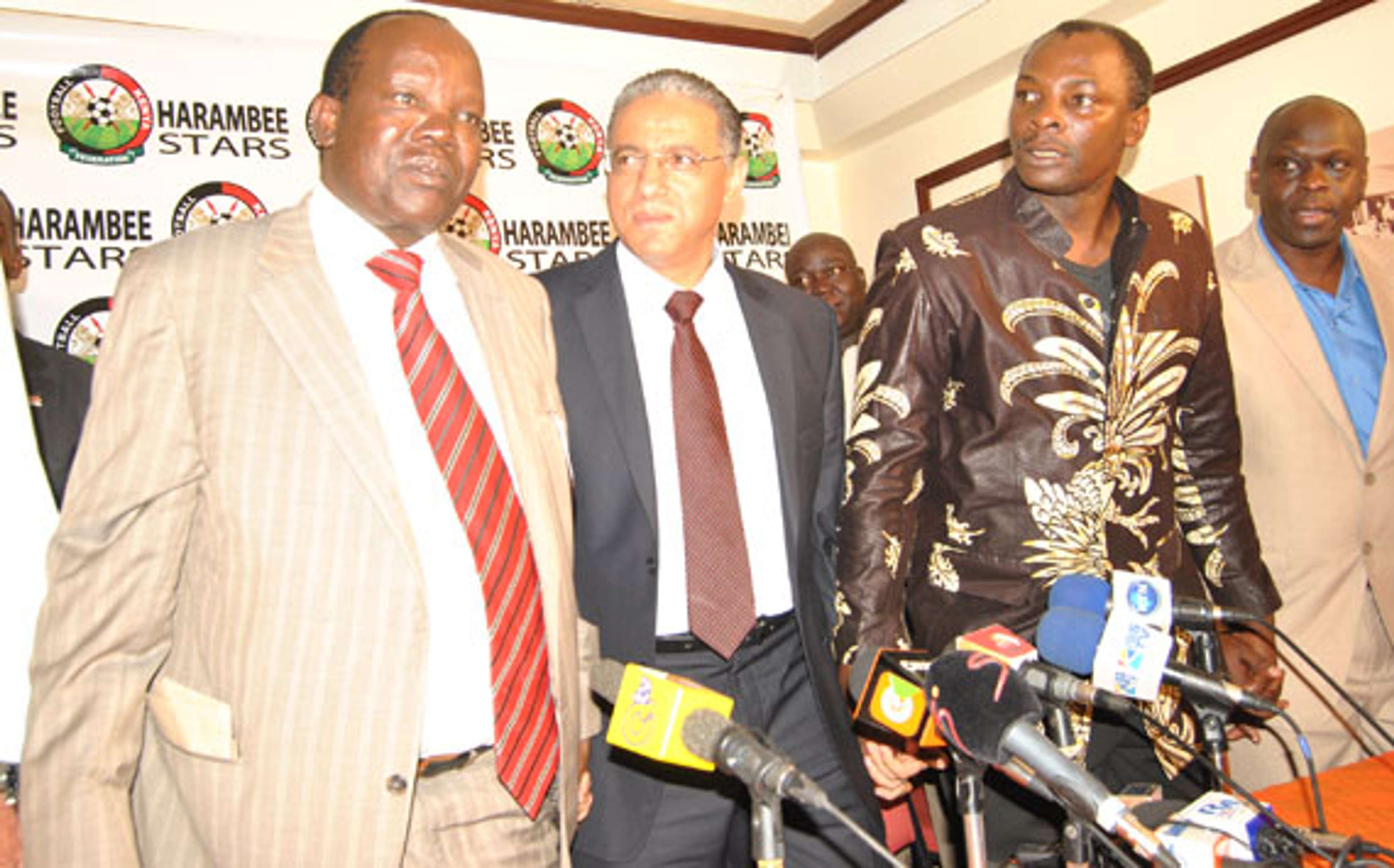 Kenya FA President and Minister Ababu Namwamba unveil new Kenya coach Adel Amrouche