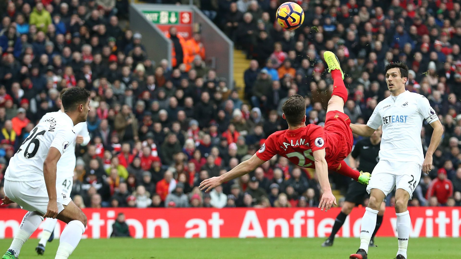 Liverpool Swansea Adam Lallana