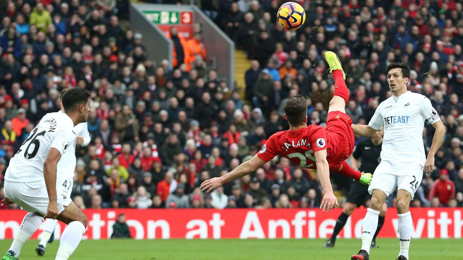 Liverpool Swansea Adam Lallana