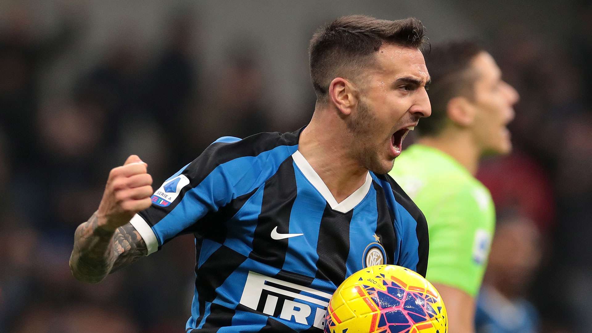 Vecino Inter Verona Goal Celebration 11092019