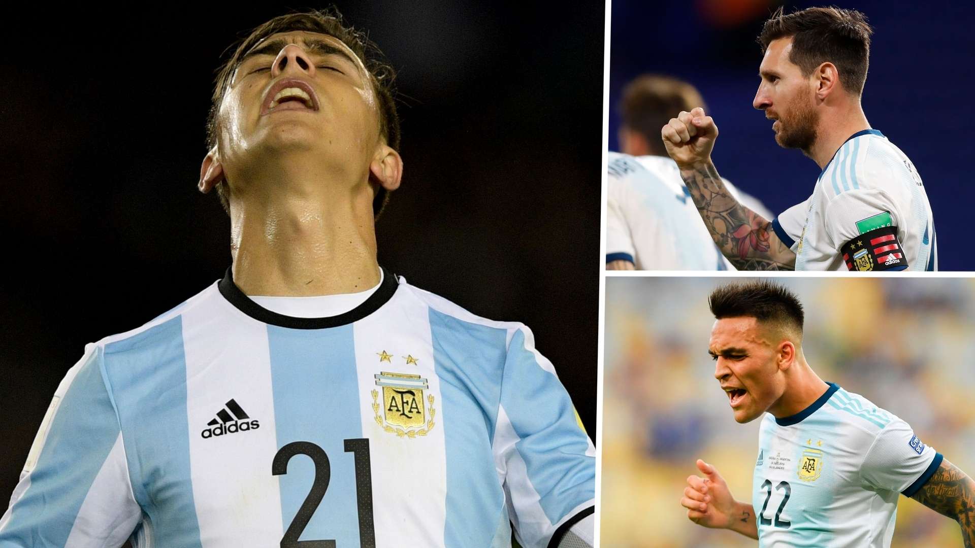 Paulo Dybala Lionel Messi Lautaro Martinez Argentina GFX
