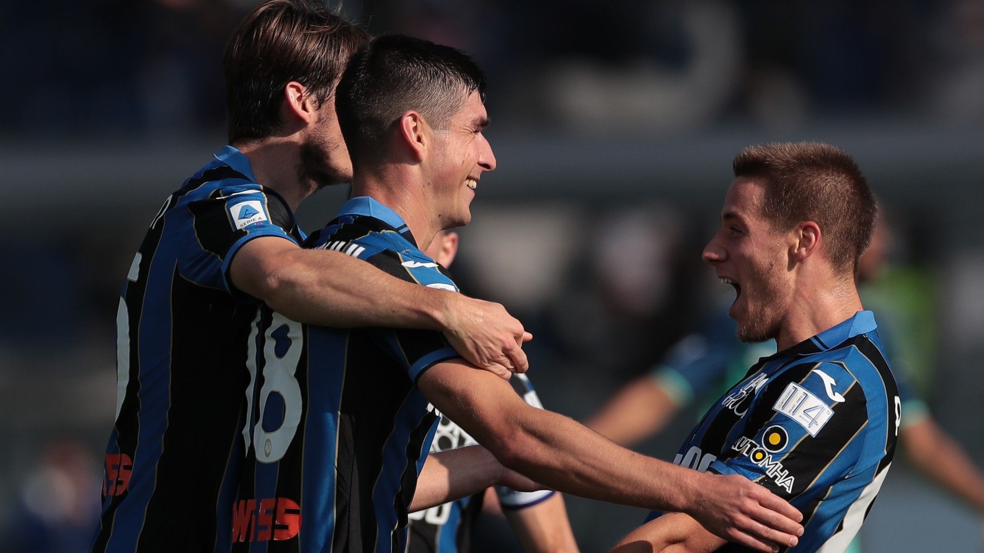 Atalanta celebrates goal against Udinese