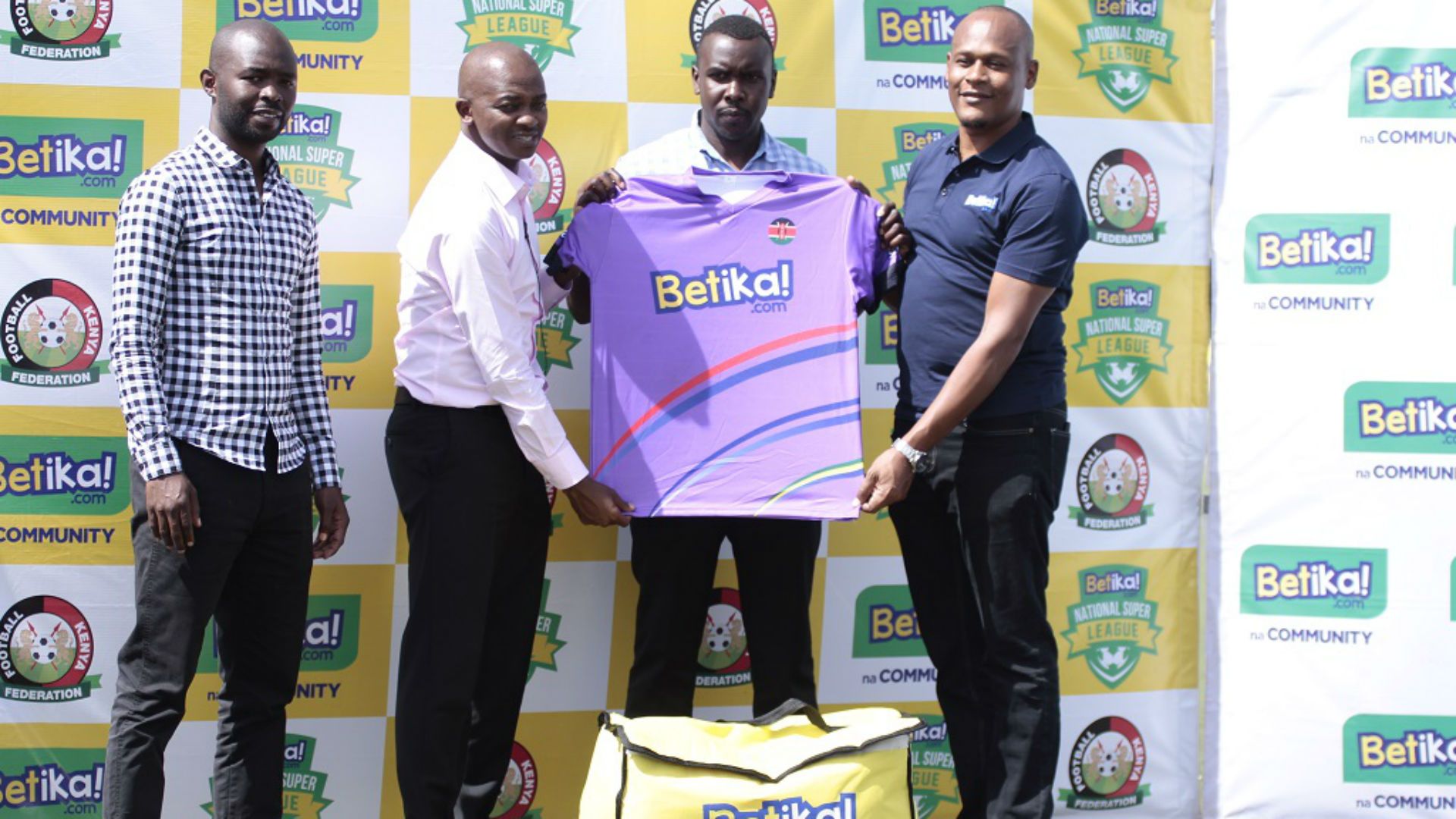 FKF president Nick Mwendwa and Barry Otieno.