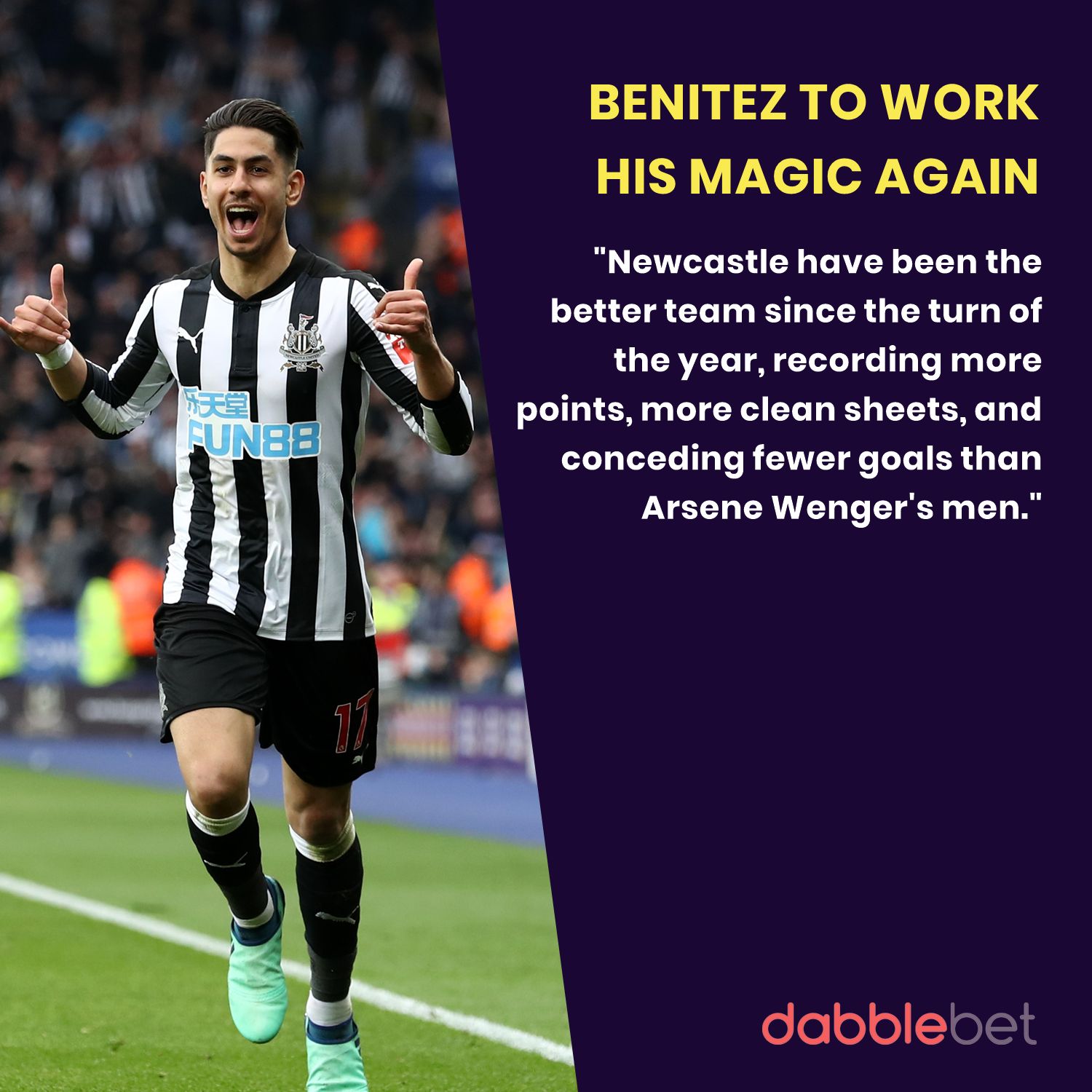 Newcastle Arsenal stats graphic