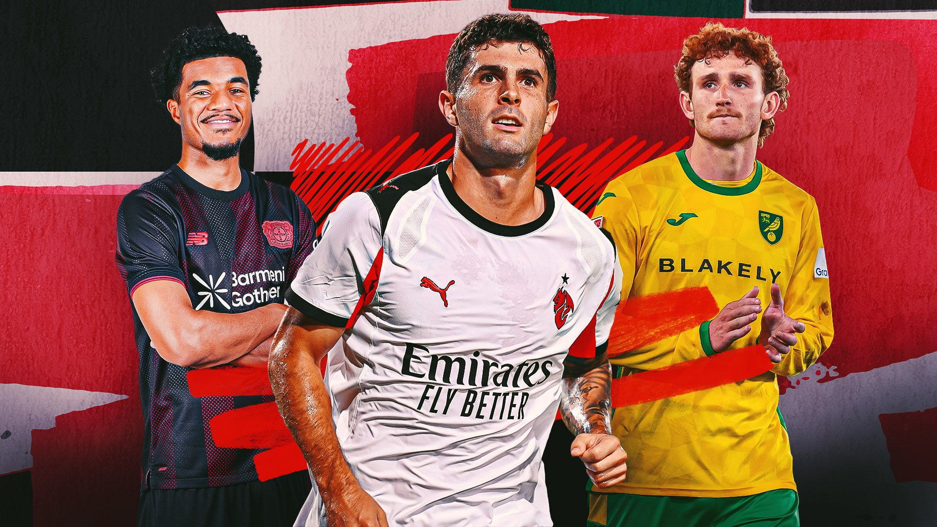 Christian Pulisic, Josh Sargent, Malik Tillman