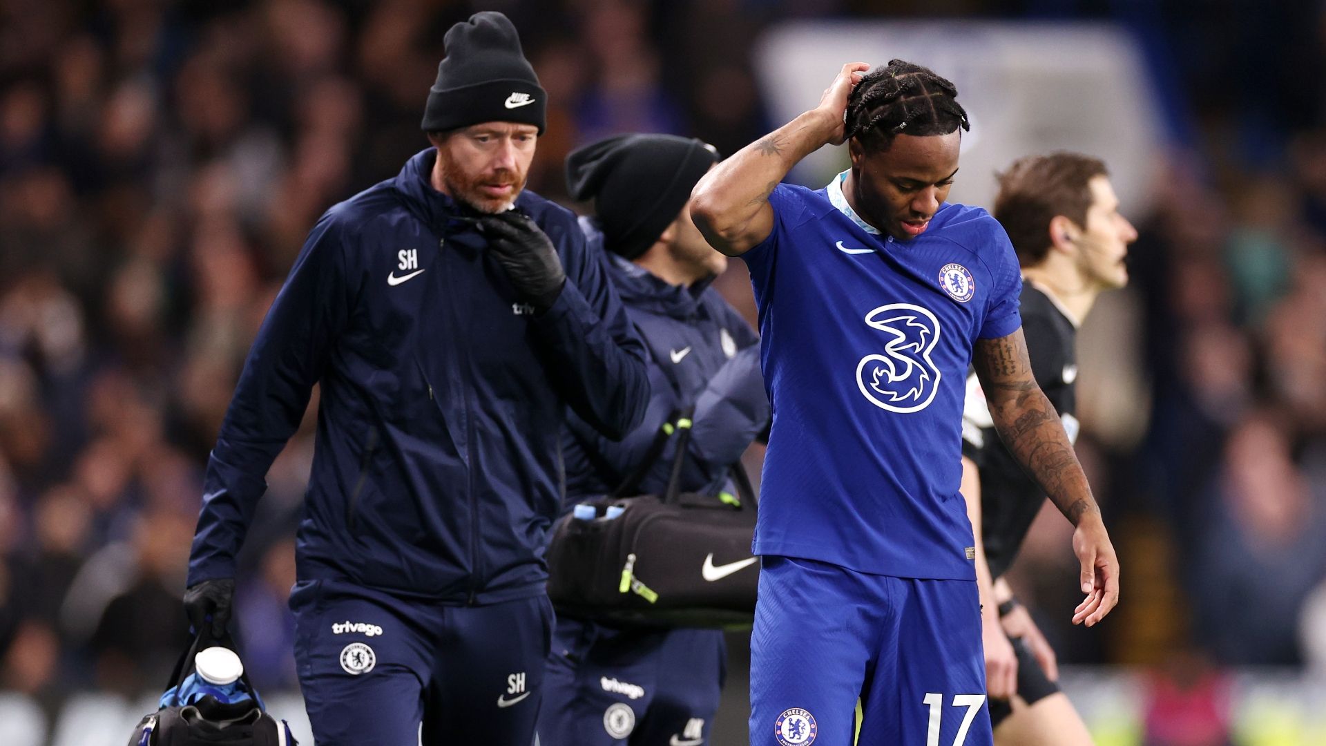 Raheem Sterling injured Chelsea Man City 2022-23