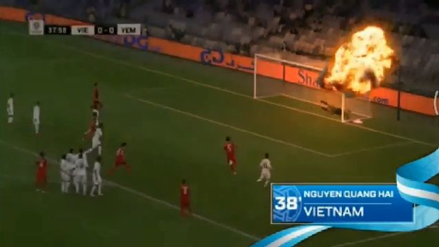 Yemen Vietnam free kick