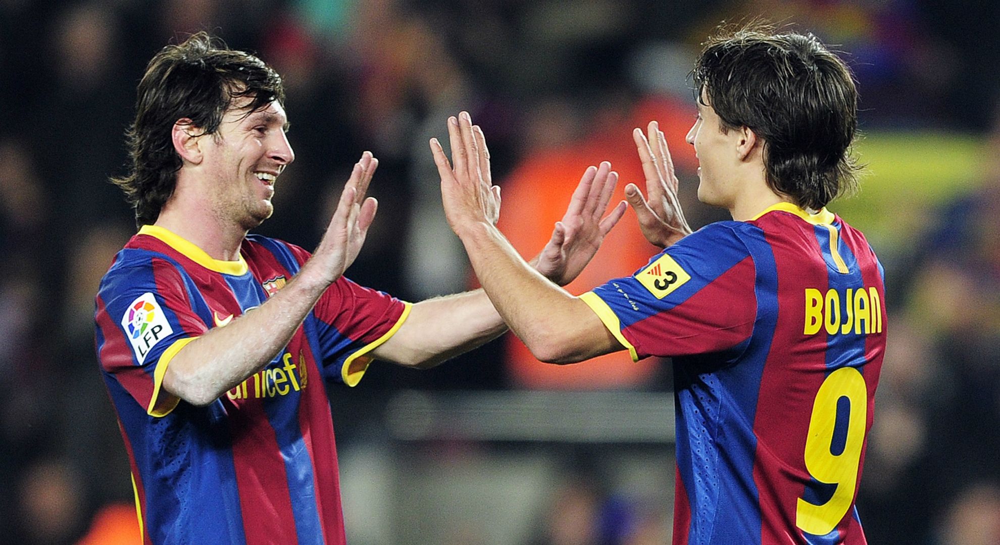 Lionel Messi Bojan Krkic Barcelona
