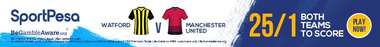Watford v United BTTS SportPesa offer