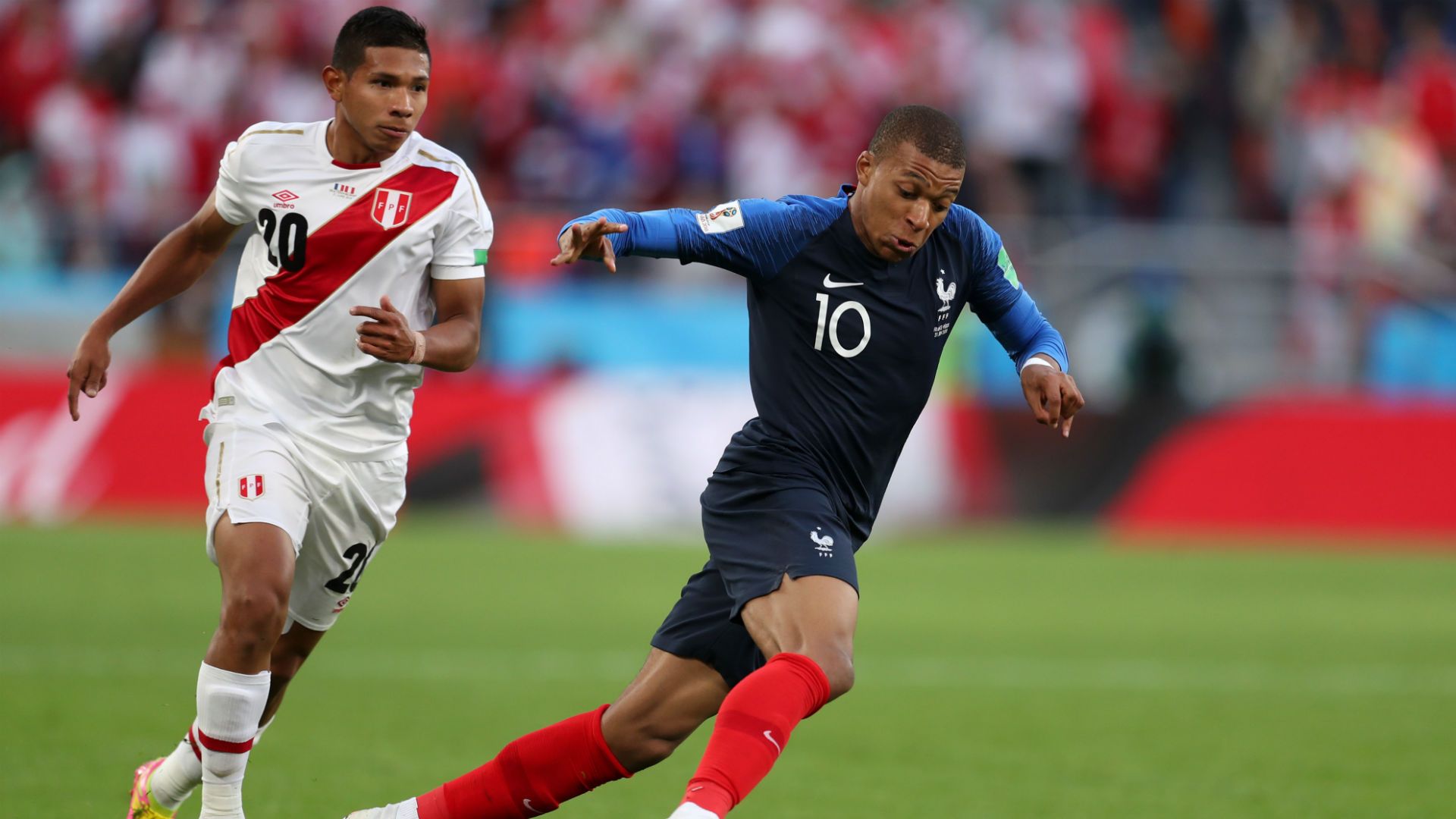 Kylian Mbappe Edison Flores France Peru World Cup 2018 21062018
