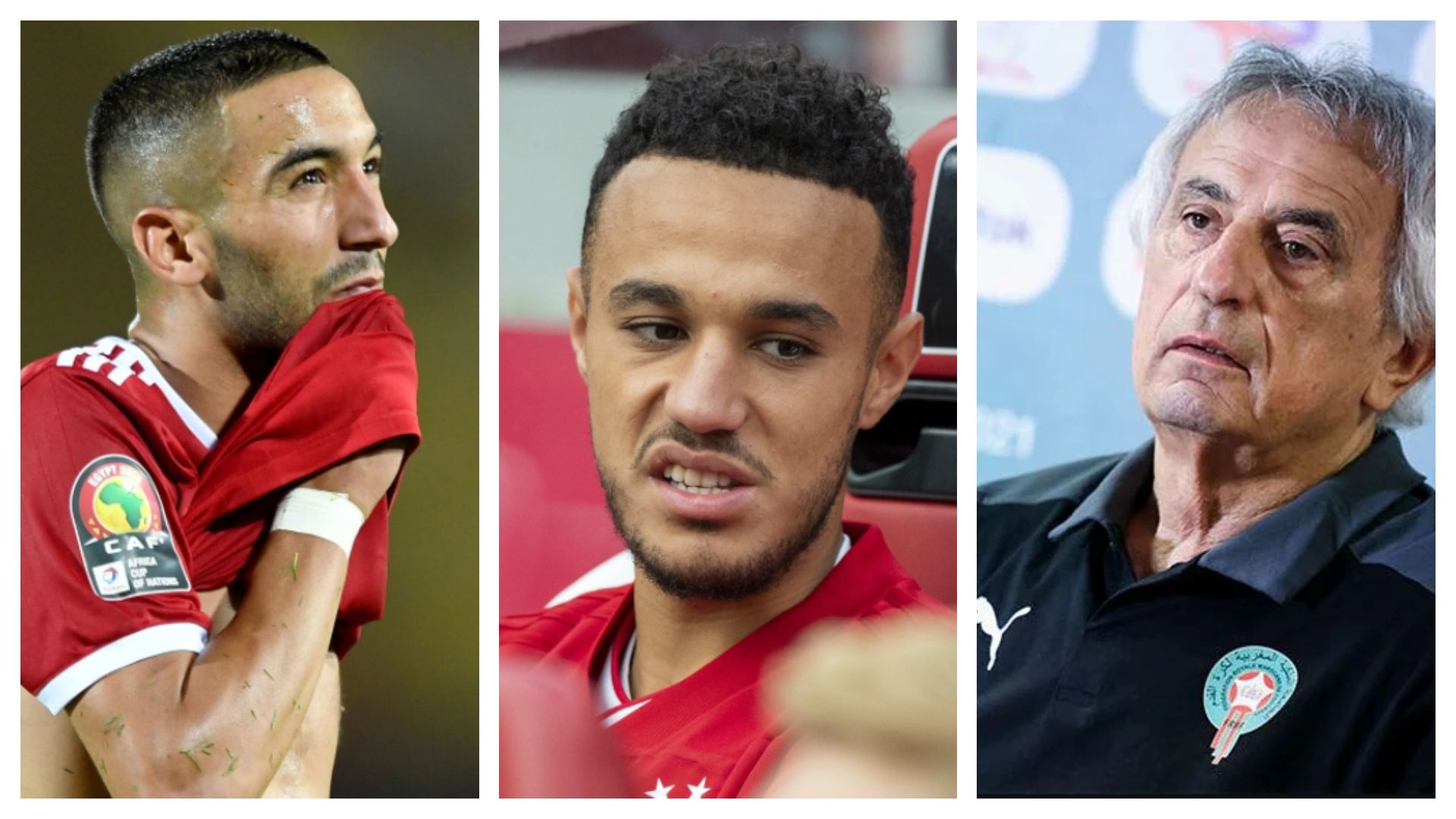 Vahid Halilhodzic - Hakim Ziyech - Noussair Mazraoui - morocco