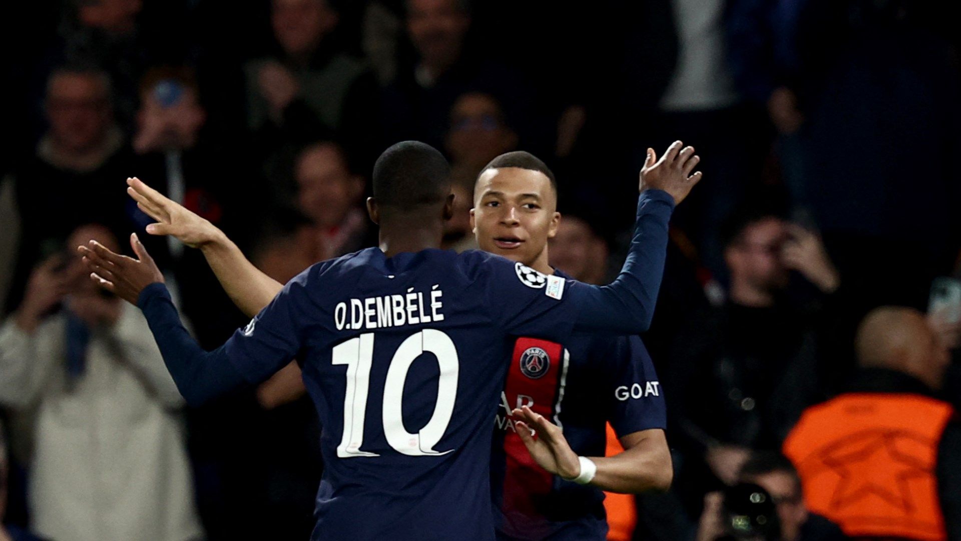 Ousmane Dembele Kylian Mbappe PSG Barcelona