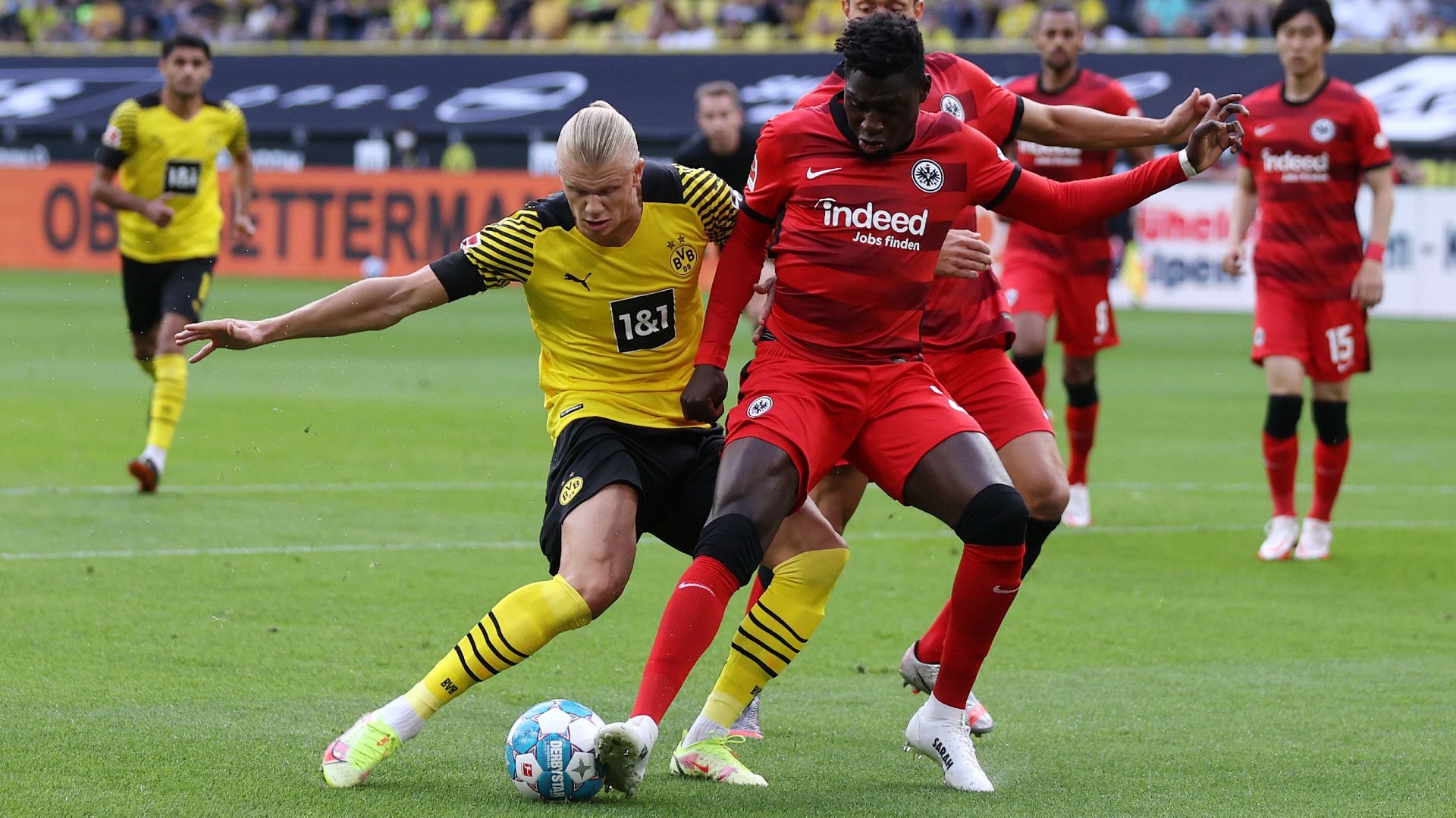 ERLING HAALAND BORUSSIA DORTMUND DANNY DA COSTA EINTRACHT FRANKFURT BUNDESLIGA 14082021