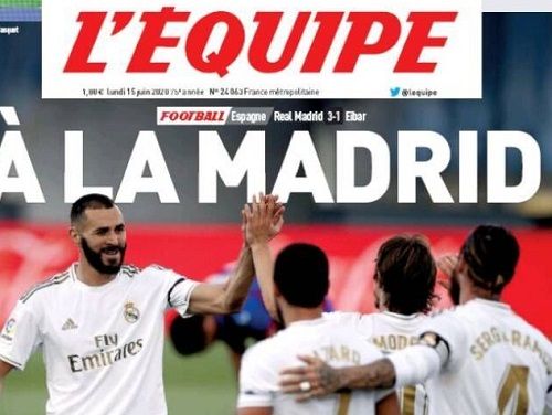 newspapers 15 June embed only L'Equipe