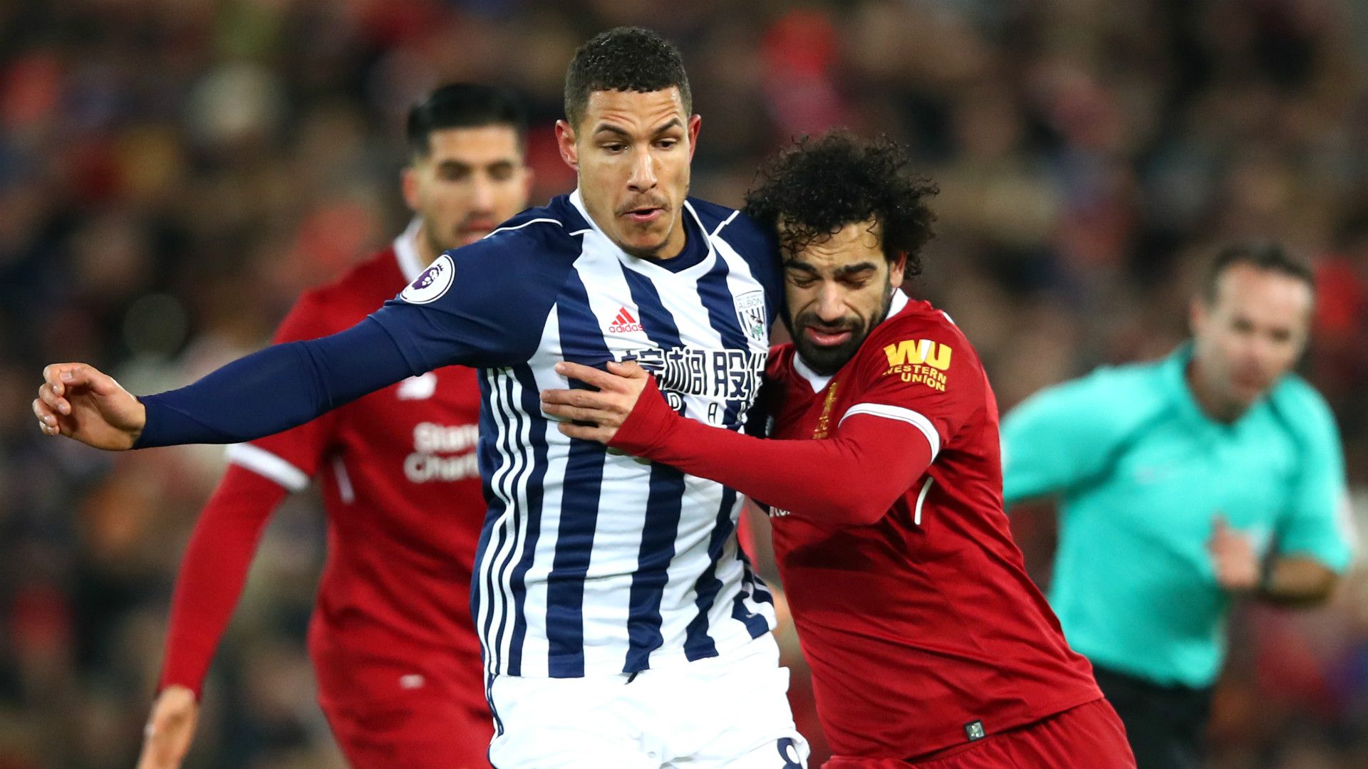 Jake Livermore Mohamed Salah West Brom Liverpool