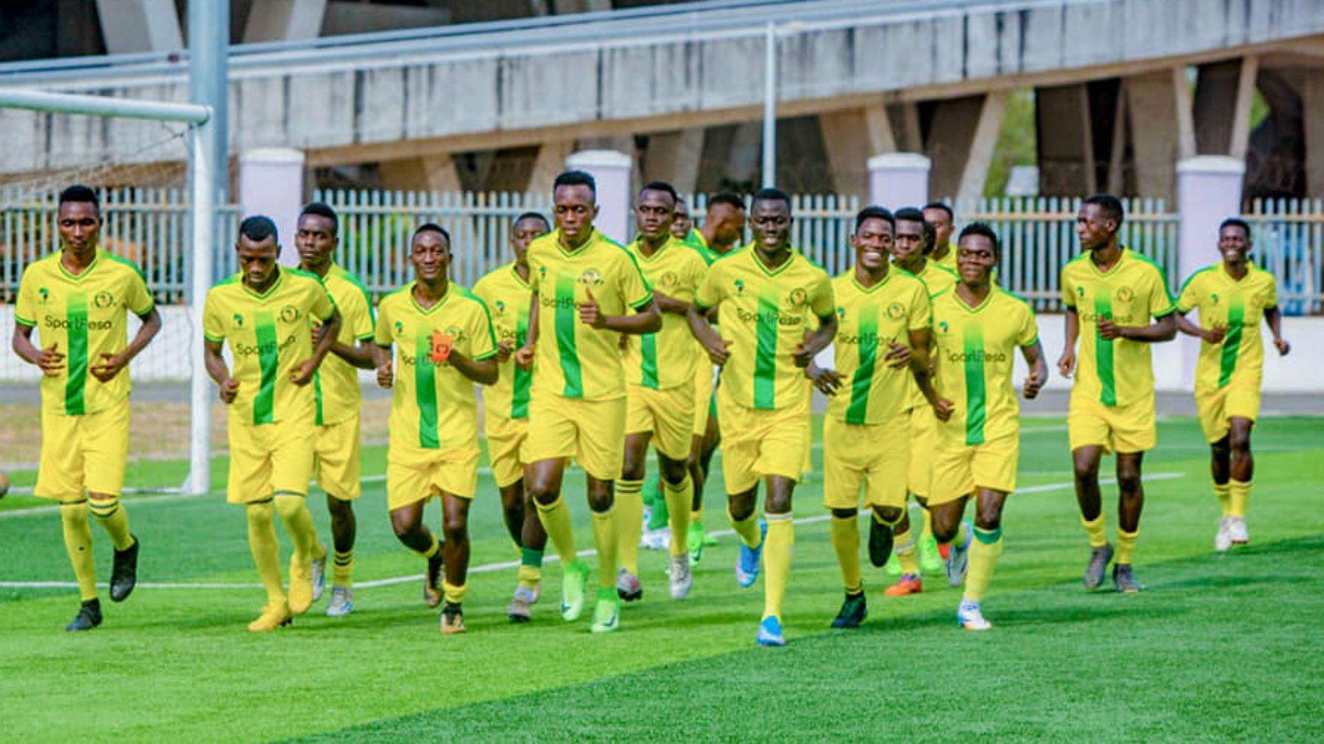 Yanga SC players in training.