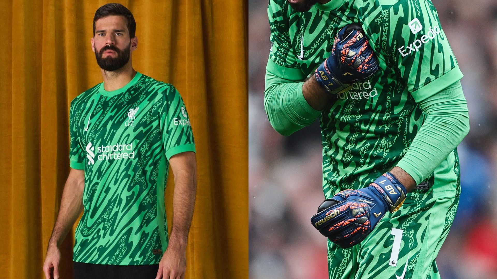 Liverpool green goalkeeper kit 24-25 