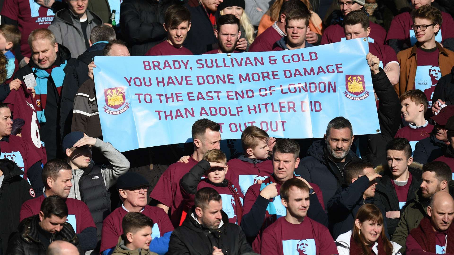 West Ham Hitler Banner 24022018