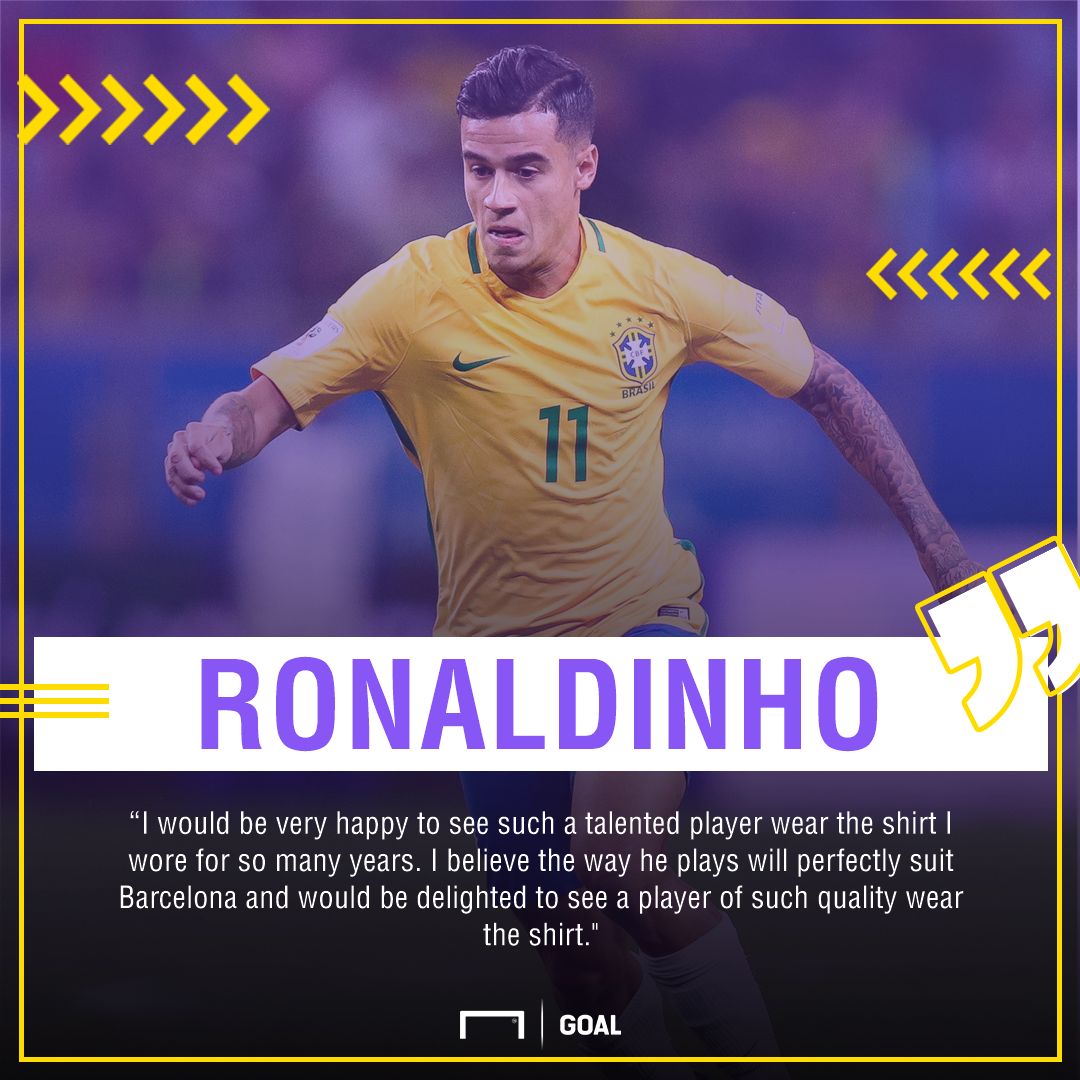 Ronaldinho Philippe Coutinho perfect Barcelona