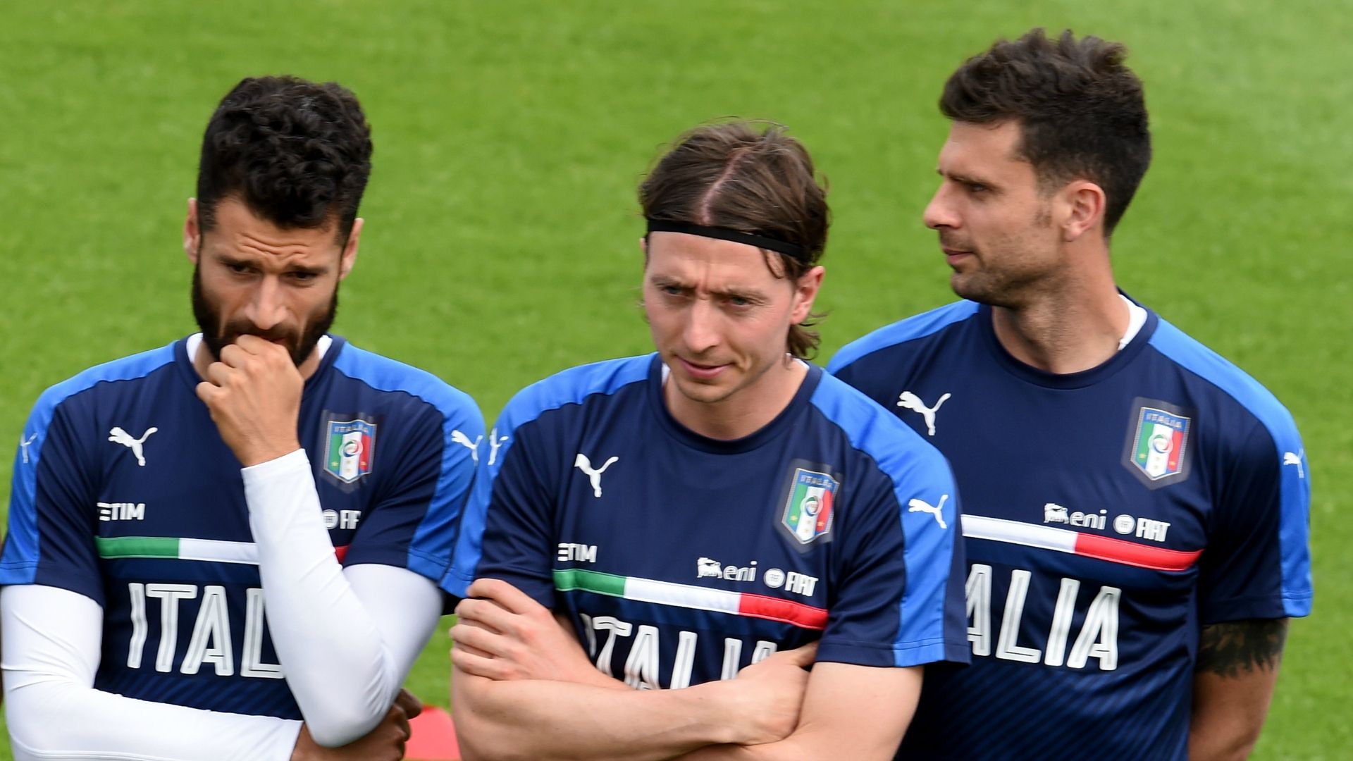 Italy training Antonio Candreva Riccardo Montolivo Thiago Motta 27052016