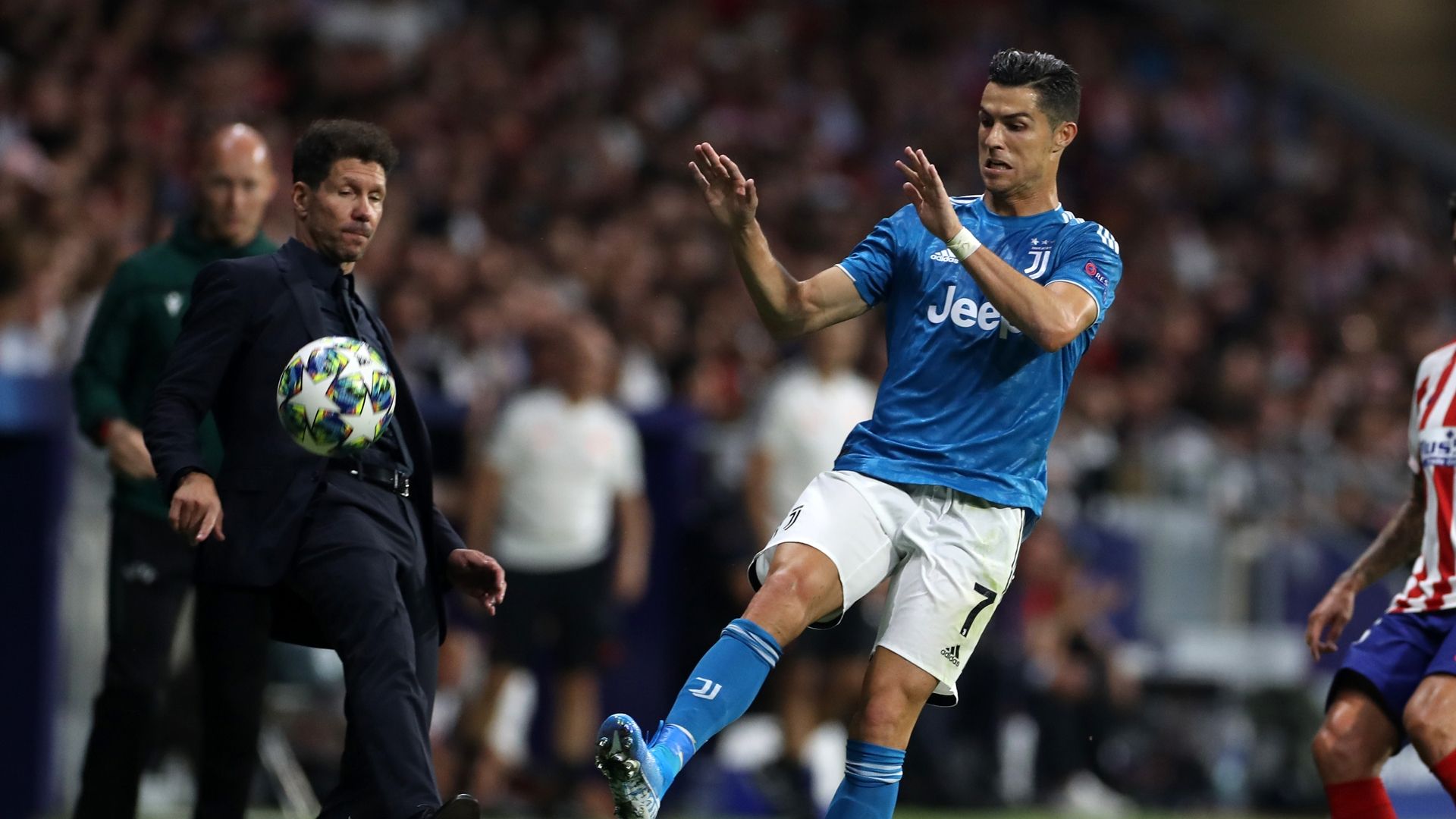Diego Pablo Simeone y Cristiano Ronaldo, Atlético de Madrid-Juventus