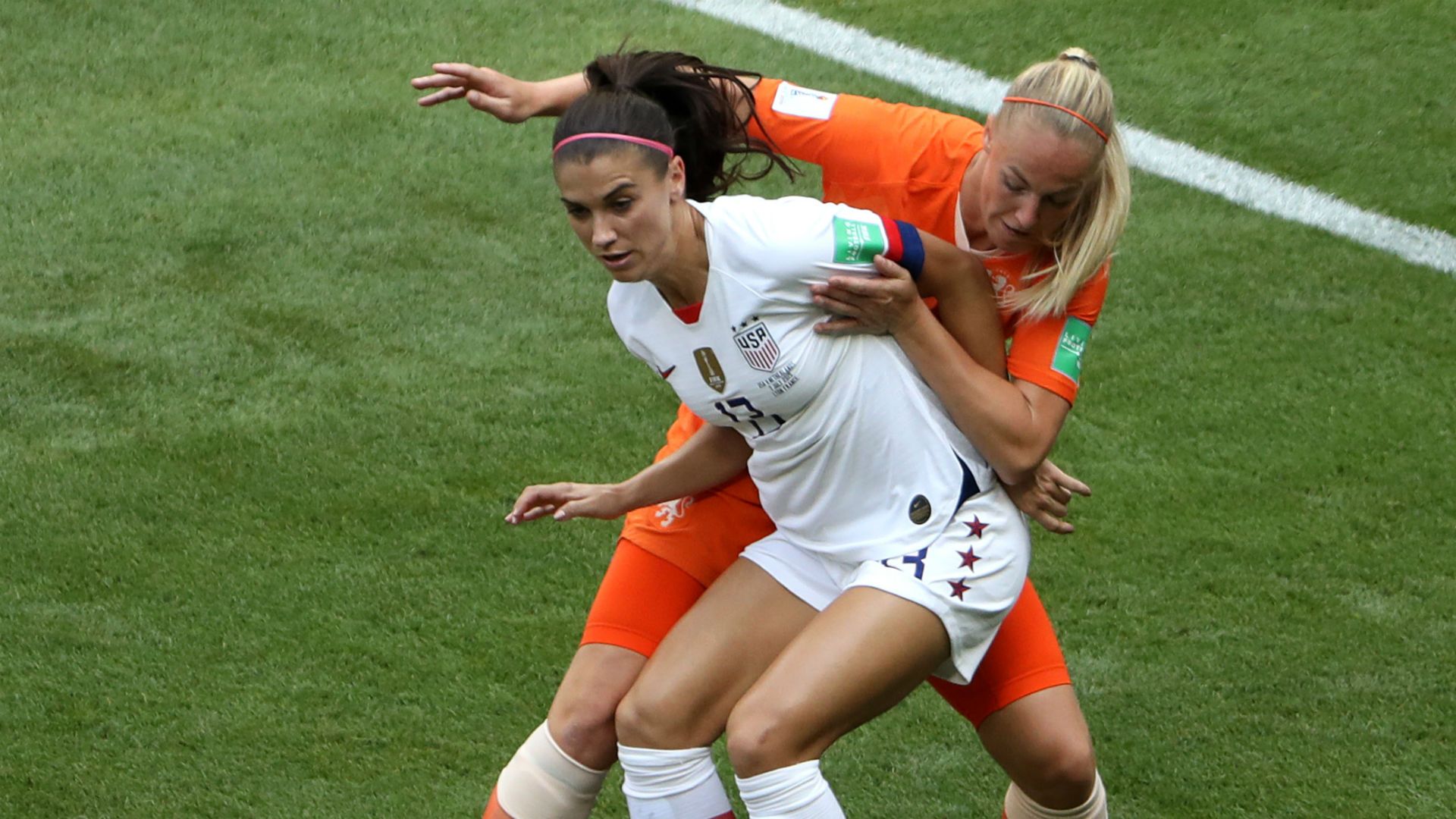 Alex Morgan Stefanie Van der Gragt USWNT USA Women's World Cup 2019